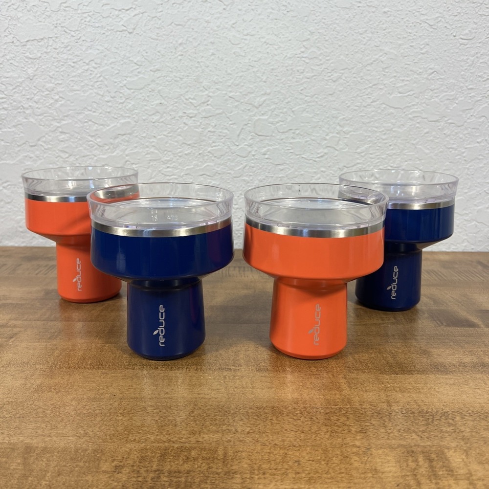 Reduce 16 oz Saltini Tumbler Insulated Tumbler W/ 360° Sip Lid Teal - Set of‎ 4